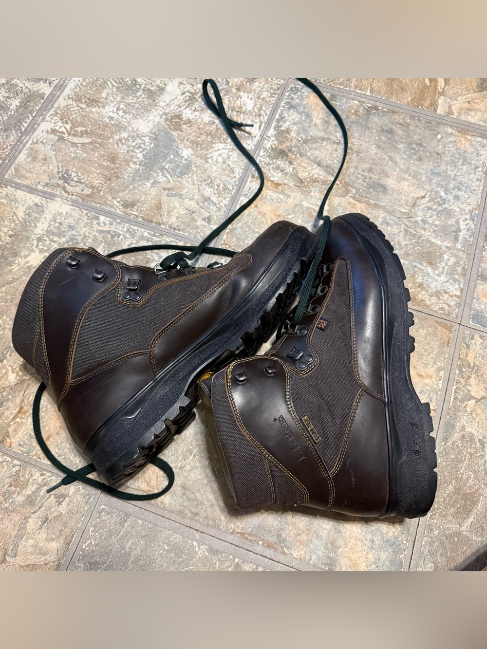 Vintage LL Bean Vibram Boots Cresta GoreTex  Leather Air 8000 Waterproof Mens 11
